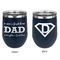 Father's Day Quotes & Sayings Stainless Wine Tumblers - Navy - Double Sided - Approval