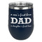 Father's Day Quotes & Sayings Stainless Wine Tumblers - Navy - Double Sided - Front