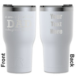 Father's Day Quotes & Sayings RTIC Tumbler - White - Engraved Front & Back (Personalized)