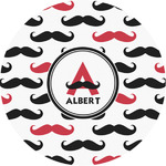 Mustache Print Multipurpose Round Labels - 1" (Personalized)