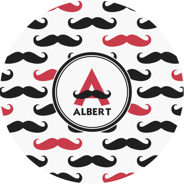 Custom Mustache Print Multipurpose Round Labels - 1" (Personalized)