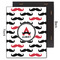 Mustache Print 11x14 Wood Print - Front & Back View