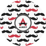 Mustache Print Multipurpose Round Labels - 2" (Personalized)