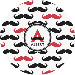 Mustache Print Multipurpose Round Labels - 2" (Personalized)