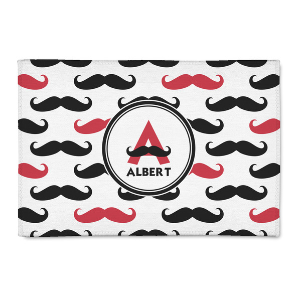 Custom Mustache Print 2' x 3' Patio Rug (Personalized)