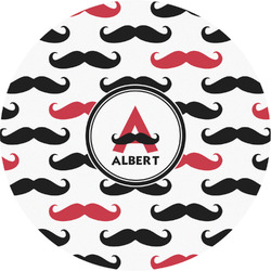 Mustache Print Multipurpose Round Labels - Custom Sized (Personalized)