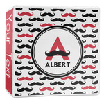 Mustache Print 3-Ring Binder - 2 inch (Personalized)