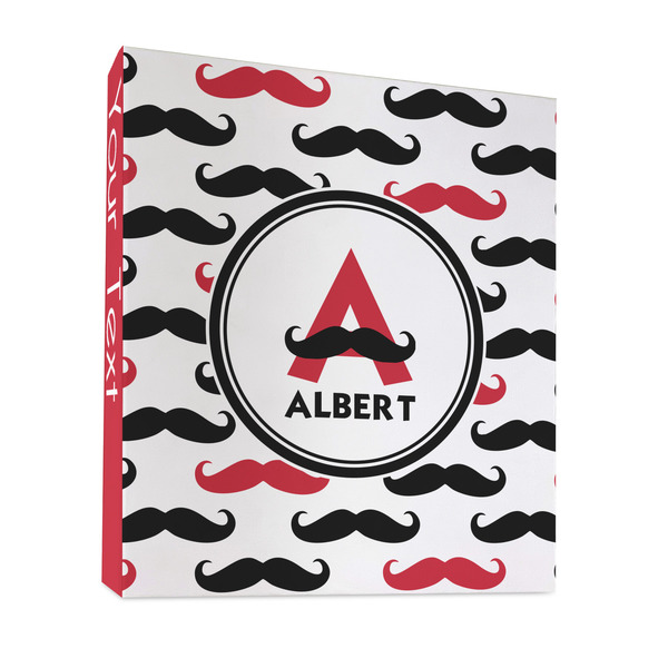 Custom Mustache Print 3 Ring Binder - Full Wrap - 1" (Personalized)