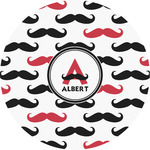 Mustache Print Multipurpose Round Labels - 5" (Personalized)