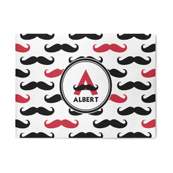 Mustache Print 5' x 7' Indoor Area Rug (Personalized)