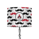 Mustache Print 8" Drum Lamp Shade - Fabric (Personalized)