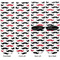 Mustache Print Adult Crew Socks - Double Pair - Front and Back - Apvl