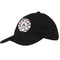 Mustache Print Baseball Cap - Black (Personalized)