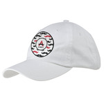 Mustache Print Baseball Cap - White (Personalized)