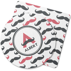 Mustache Print Rubber Backed Coaster (Personalized)