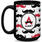 Mustache Print Coffee Mug - 15 oz - Black Full