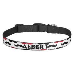 Mustache Print Dog Collar (Personalized)