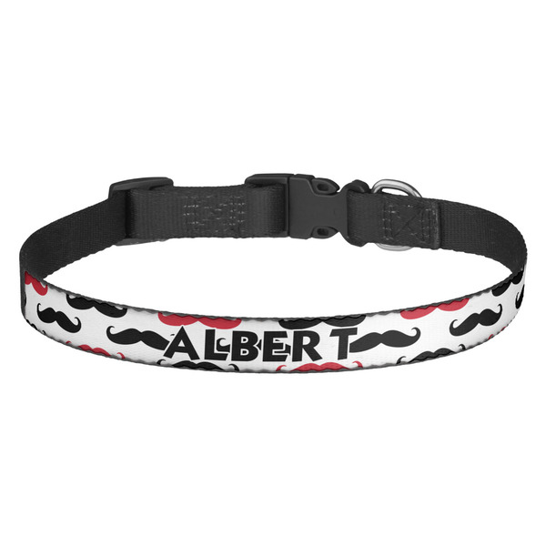 Custom Mustache Print Dog Collar (Personalized)