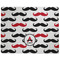 Mustache Print Dog Food Mat - Large without Bowls