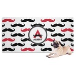 Mustache Print Dog Towel (Personalized)