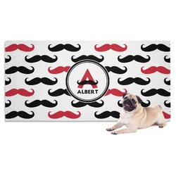 Mustache Print Dog Towel (Personalized)