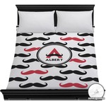 Mustache Print Duvet Cover - Full / Queen (Personalized)