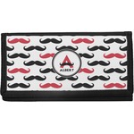 Mustache Print Canvas Checkbook Cover (Personalized)