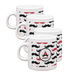 Mustache Print Single Shot Espresso Cups - Set of 4 (Personalized)