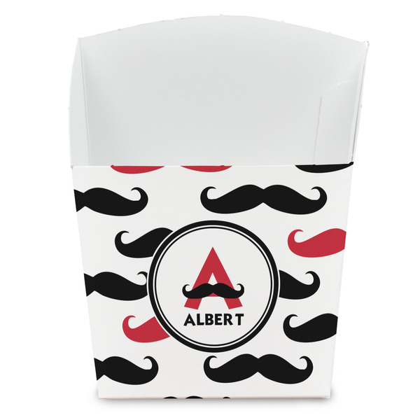 Custom Mustache Print French Fry Favor Boxes (Personalized)