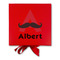 Mustache Print Gift Boxes with Magnetic Lid - Red - Approval