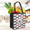 Mustache Print Grocery Bag - LIFESTYLE