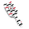 Mustache Print Hair Brush - Angle View