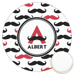 Mustache Print Printed Cookie Topper - 3.25" (Personalized)