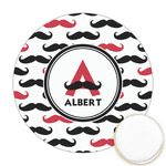 Mustache Print Printed Cookie Topper - 2.5" (Personalized)