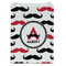 Mustache Print Jewelry Gift Bag - Gloss - Front