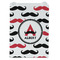 Mustache Print Jewelry Gift Bag - Matte - Front