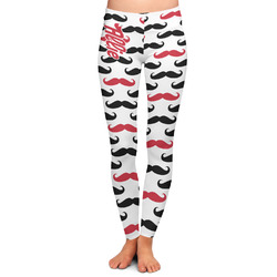 Mustache Print Ladies Leggings - Extra Small (Personalized)