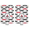 Mustache Print Large Laundry Bag - Front & Back View