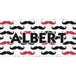 Mustache Print Front License Plate (Personalized)