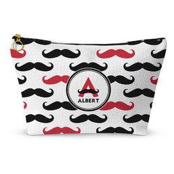Mustache Print Makeup Bag - Small - 8.5"x4.5" (Personalized)