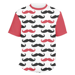 Mustache Print Men's Crew T-Shirt - 3X Large