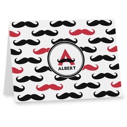 Mustache Print Note cards (Personalized)