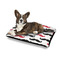 Mustache Print Outdoor Dog Beds - Medium - IN CONTEXT