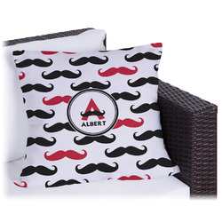 Mustache Print Outdoor Pillow (Personalized)
