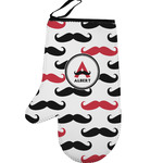 Mustache Print Left Oven Mitt (Personalized)