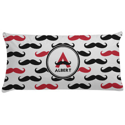 Mustache Print Pillow Case - King (Personalized)