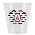 Mustache Print Plastic Shot Glass (Personalized)