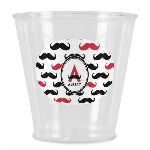 Custom Mustache Print Plastic Shot Glass (Personalized)