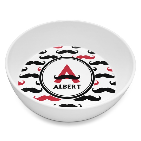 Custom Mustache Print Melamine Bowl - 8 oz (Personalized)