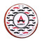 Mustache Print Printed Icing Circle - Medium - On Cookie